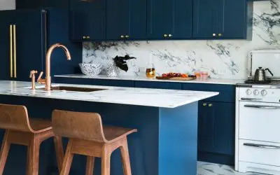 Navy Blue Kitchen Cabinet