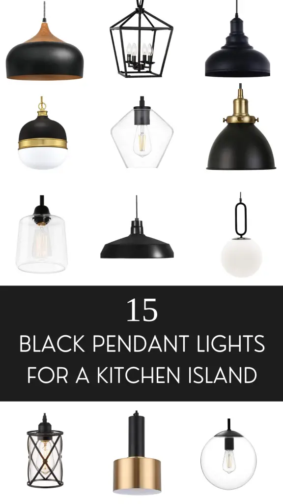 Black Pendant Lighting for Kitchen Island