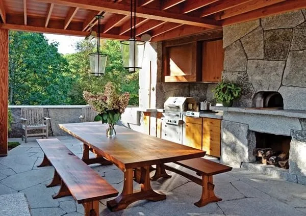 cottage outdoor kitchen